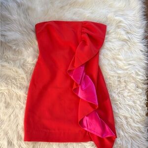 Likely Red and Pink Mini Dress